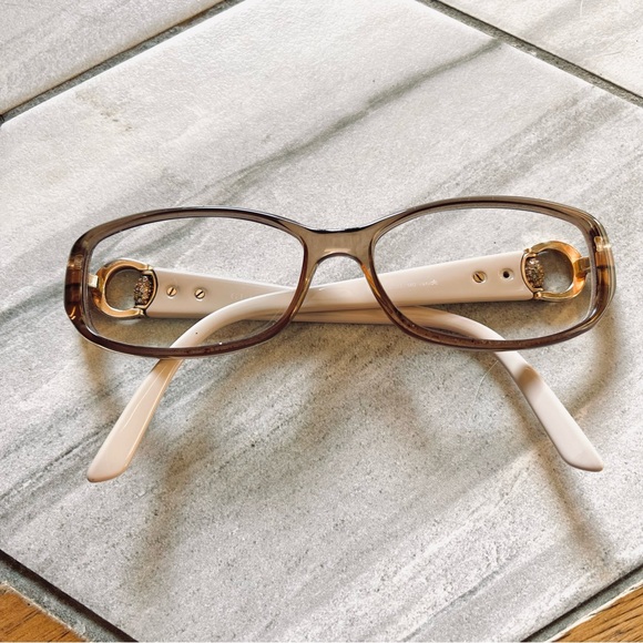 Gucci Authentic Eyeglasses Frame Prescription GG 3204 Q70 140 MM Gold Rose Clear - Picture 3 of 16
